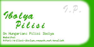 ibolya pilisi business card